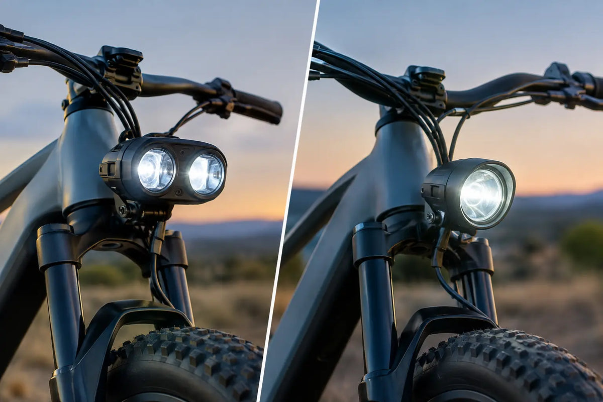 Dual Beam Versus Spotlights for E-Bikes