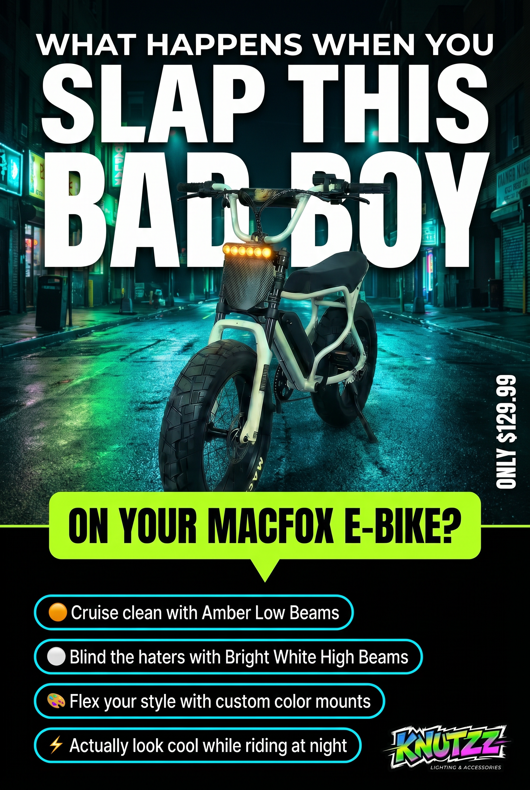 Macfox X7 Light Bar Kit: Worth It? Knutzz Ebike Lighting and Accessories