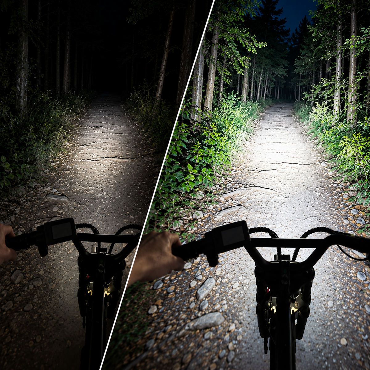 Stock light compared with Knutzz Dual Beam