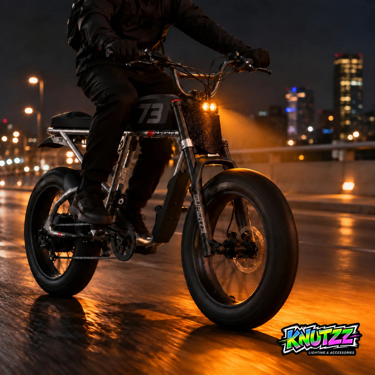 Knutzz Super 73 Silver Amber RX Baja Headlight