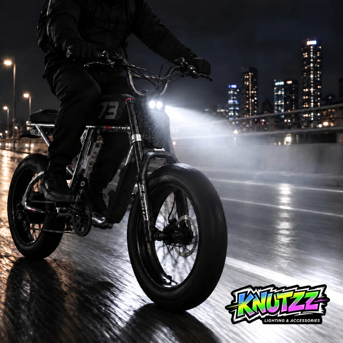 Knutzz Super 73 Silver white RX Baja Headlight