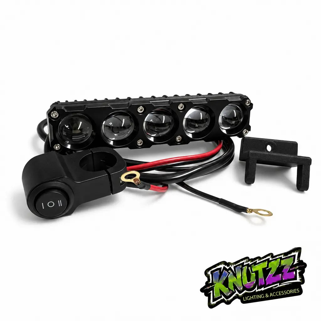 Throne Strike Shadow and Emoto Ebike Headlight and Light Bar for Baja