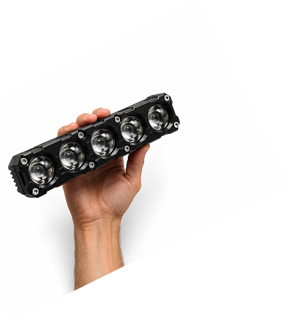 Hand holding Knutzz e-bike light