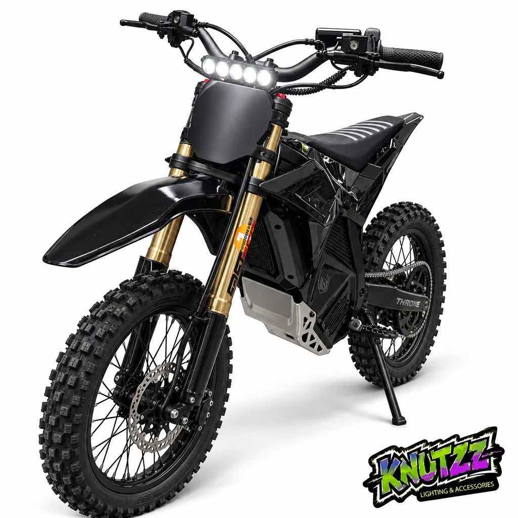 Throne Strike Shadow and Emoto Ebike Headlight and Light Bar for Baja