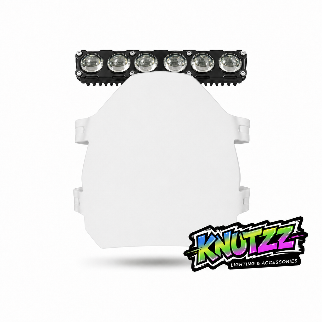 plug and play dual beam x7 light kit with white number plate